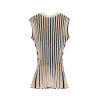 Color blocking striped hanging shoulder knitted sweater cardigan top for women